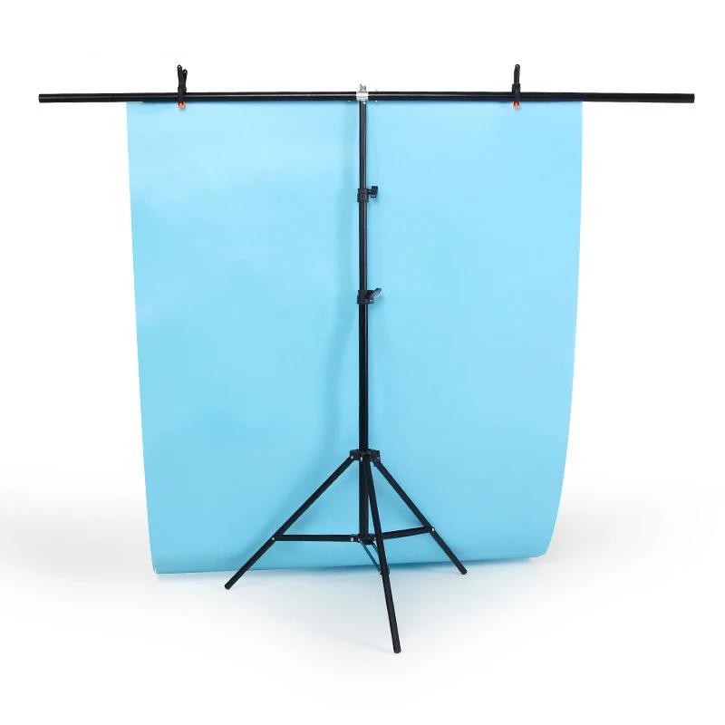 Adjustable 200*150CM T-shaped Photography Background Stand Backdrop Support System with 2 Clamps