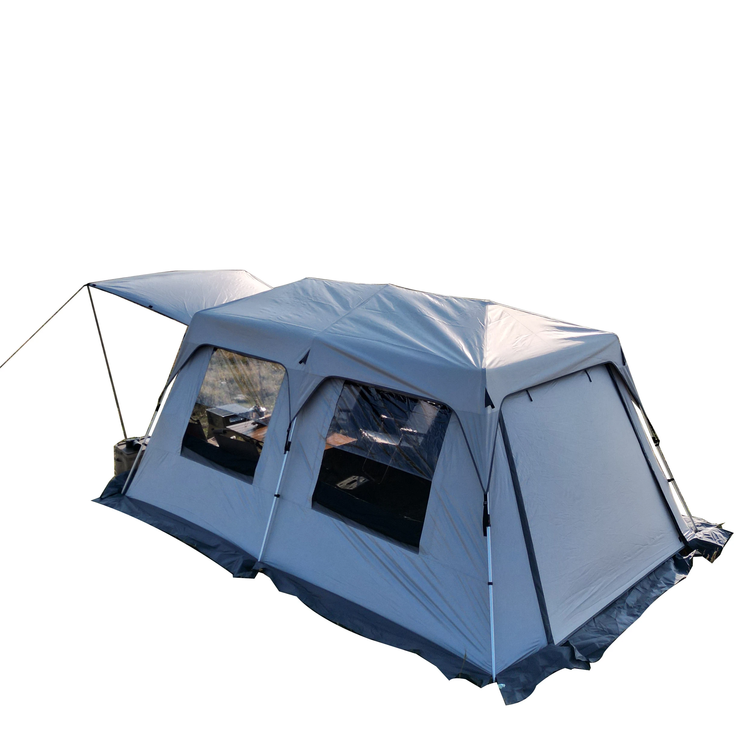 Large Space Family Camping Tunnel Tent Two Bedroom One Living Room Outdoor Tents Waterproof Camping Tent With Living Room