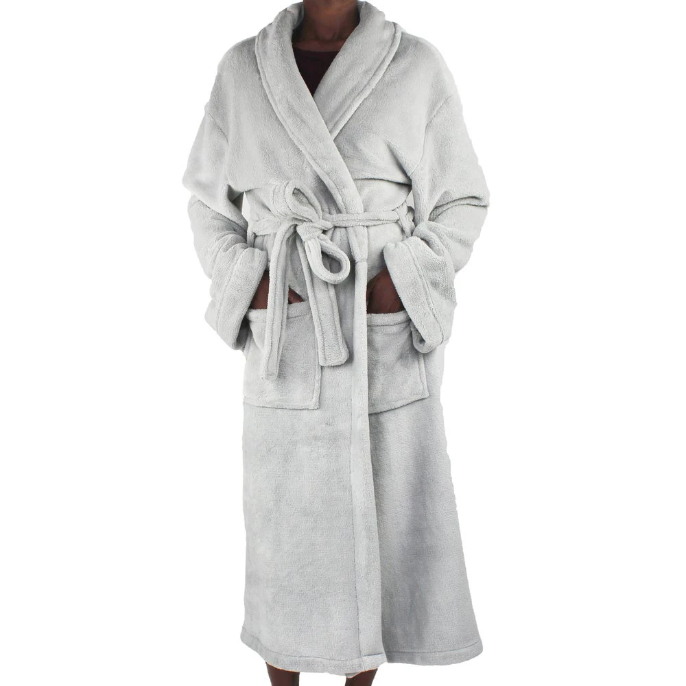 Best Price Customized logo Size 5 Star Hotel Collection Luxury Plush Velour Bathrobe