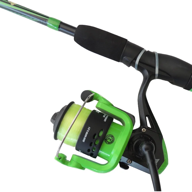 Custom 2-Section Fiberglass Fishing Combo Set Comprehensive Reel Kit