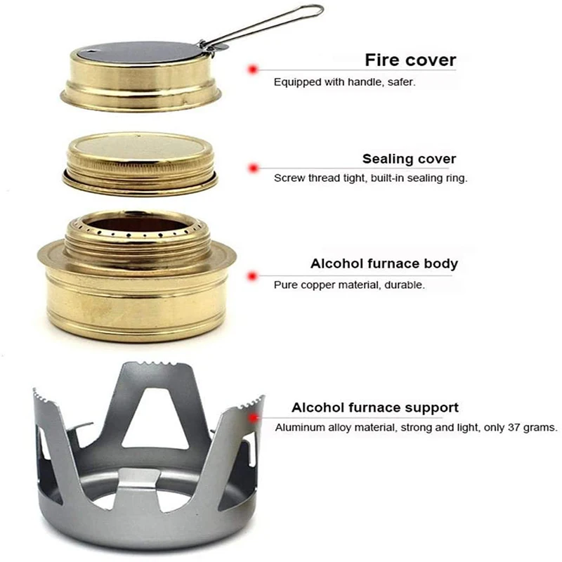 KingGear Outdoor Burners mini Portable Alcohol Stove Picnic camping stove