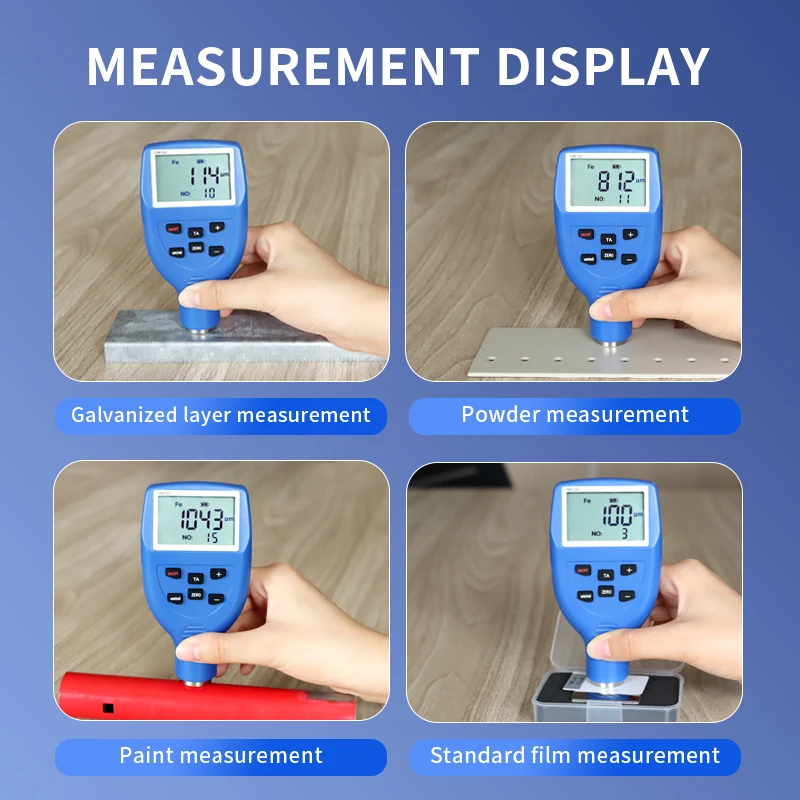 DR120 Coating Thickness Gauge Steel Structure Paint Thickness Gauge Integrated Portable Digital Film Thickness Gauge 0-1500um