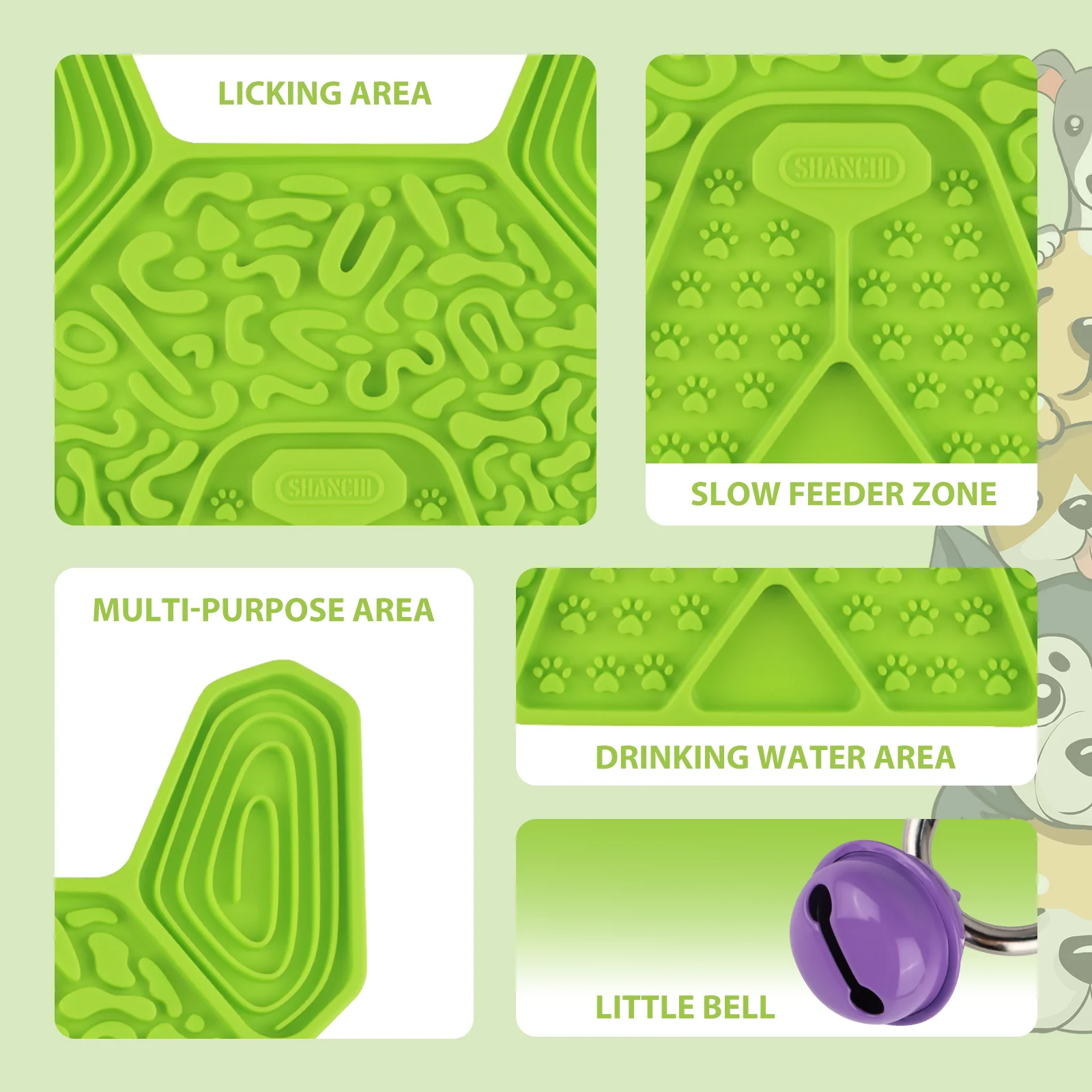Custom New Maze Design Outward Fun Dogs Food Licking Puzzle Bowls Silicone Pet Slow Feeder Dog Bowl