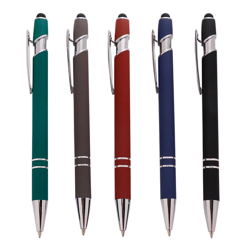 Best Cheap Click Pen Promotional Metal Biro Touch Screen Ballpoint Pens With Customized Logo