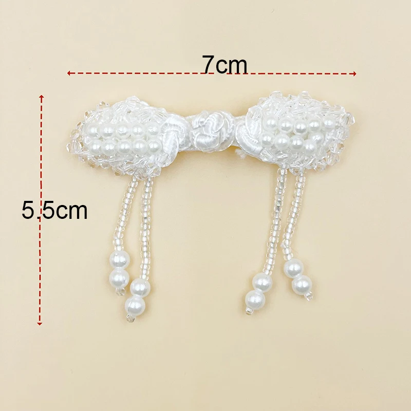 Hand woven pearl flower Chinese style buckle Chinese style DIY accessories decoration button