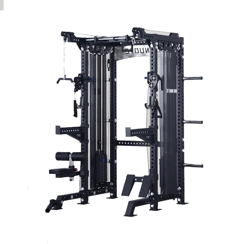 Multifunctional Gym Equipment Strength Training Power Rack Cross Fit Foldable Squat Rack Smith Machine