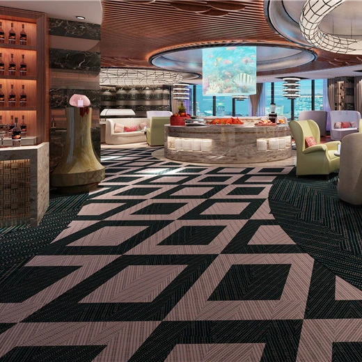 Fashion Braided PVC woven vinyl flooring for indoor usage