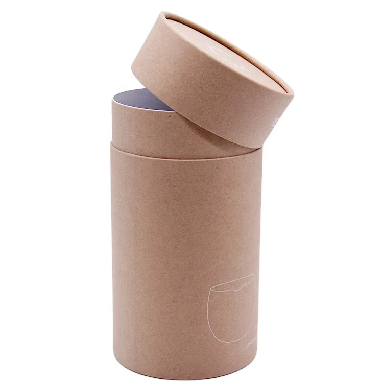 Customized Food Grade Tea Box Coffee Packaging Container Round Packaging Tea Cartons Packaging