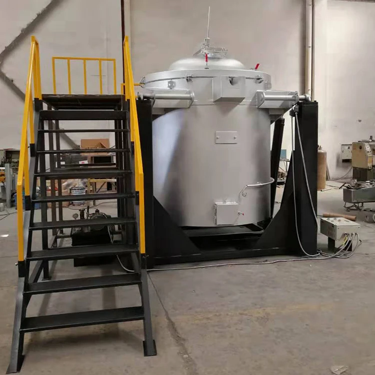 Hydraulic Tilting furnace for melting aluminum melting furnace burner electric aluminum melting furnace