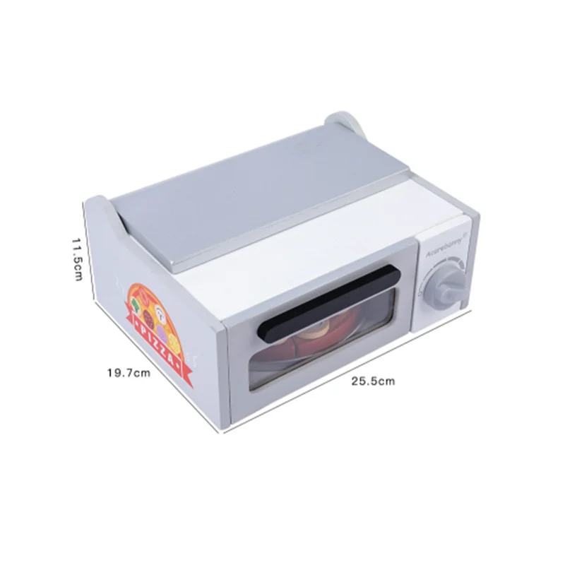MUMONI top seller happy kitchen wooden toys cooking pizza oven toy for kids