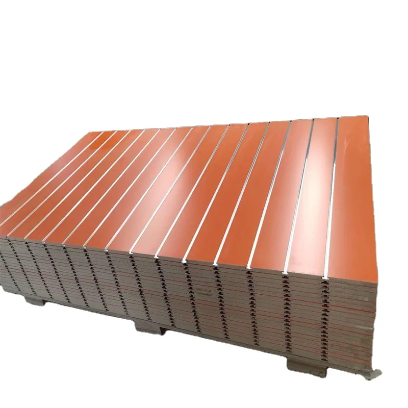 melamine mdf slotted board wall panel slat board for Display wall shelf hanging board