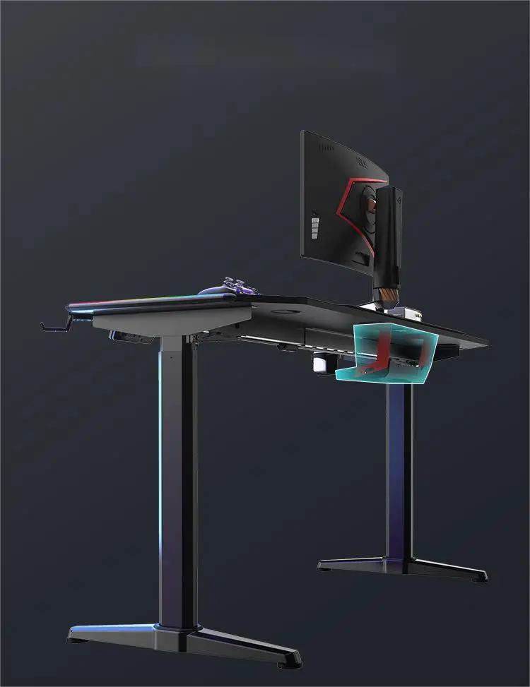 Standing computer desk commercial office lifting table multi-functional game gaming table electric lifting table wholesale