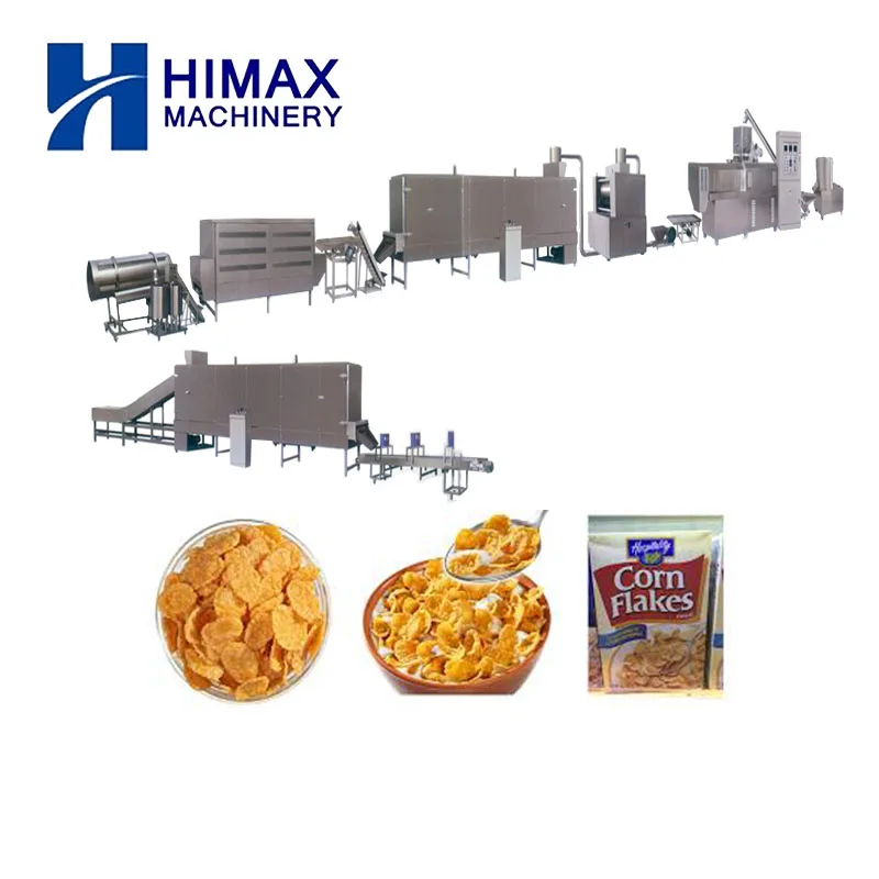 Professional Crisp  small corn flakes making machine twin screw corn flakes extruder