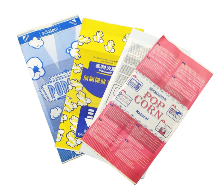 Craft Paper Bags Wholesale Microwave Popcorn Packaging Bags Kraft Paper 28-50gsm Sugar Free Bags