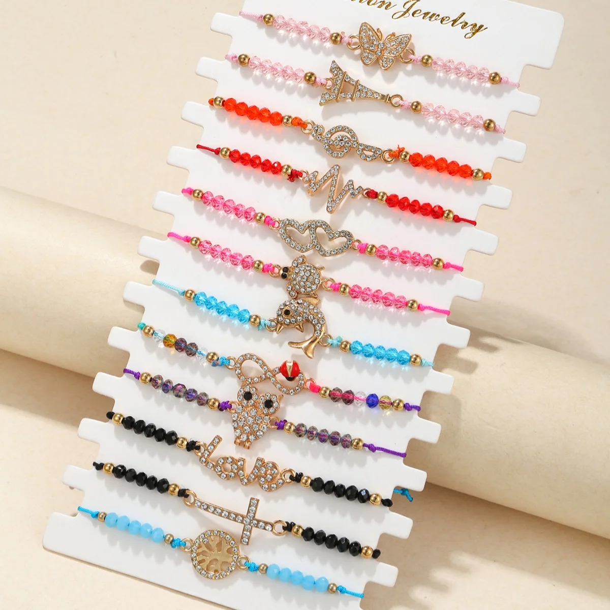 2024 New Style Beads Bracelet Handmade Beaded Weave Rope Bracelet Adjustable Rice Beads Unique Color Mixed