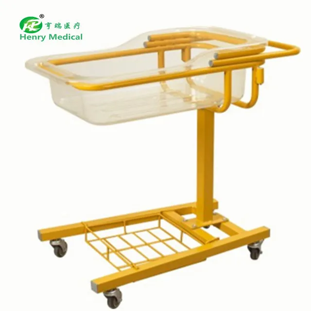 
Hospital Furniture ABS Baby Trolley Newborn baby cot 