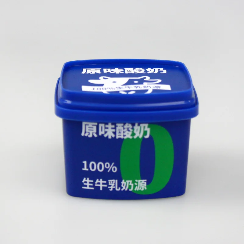 Plastic cups with lids and spoon In-mold Labeled 130ml ice cream cup Customized pp plastic yogurt cup fruit dessert yogurt
