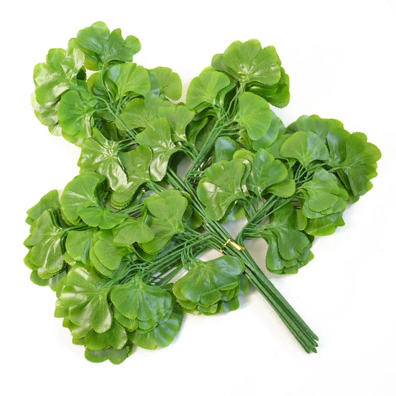 3D artificial decoration of ginkgo tree branches and leaves three-dimensional