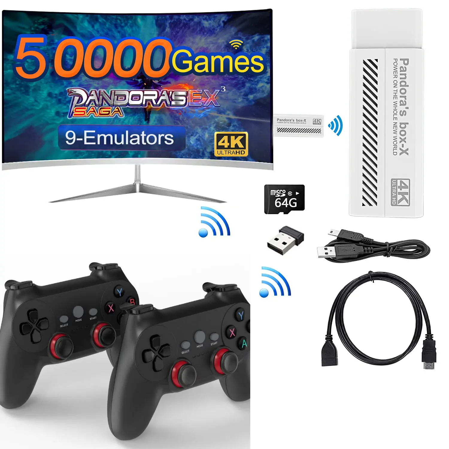 Оптовая продажа новый модернизированный 2 4 г беспроводной HD PS аркадный двойной игровой автомат портативная игровая консоль