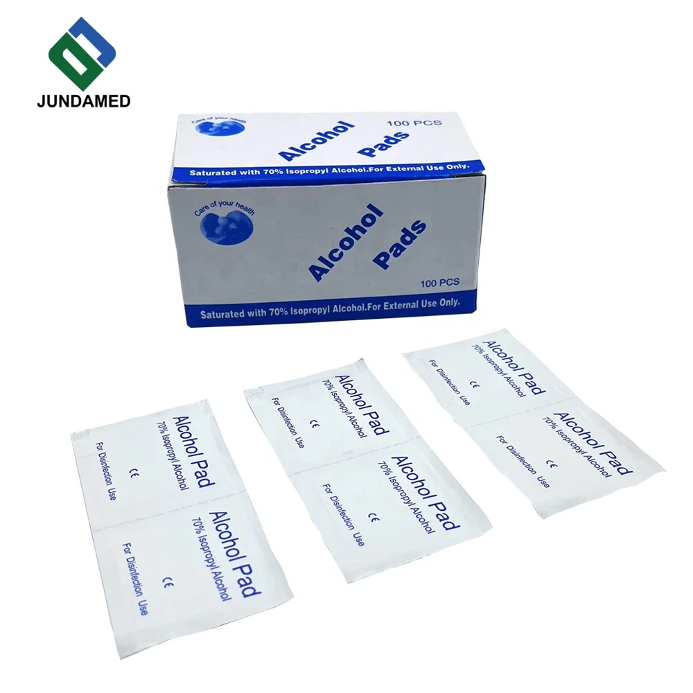 Sterile Non woven Alcohol Swab 70% Isopropyl alcohol prep pads 30x60mm Medical Grade Alcohol Swabs