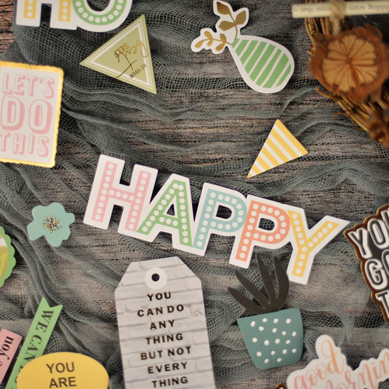 
Customization wood free paper die cut Ephemera for Scrapbook decoration 