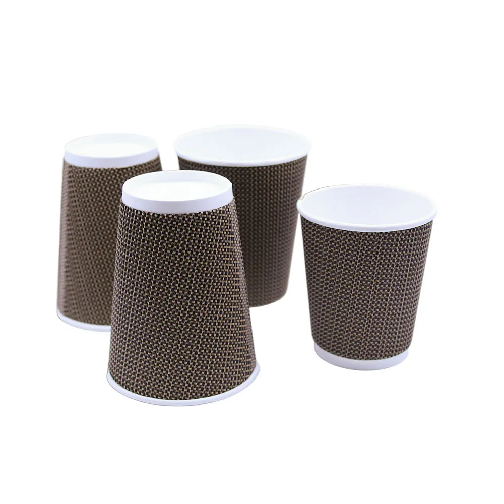 Superior Design Double layer corrugated scald proof paper cup Disposable coffee cup Environmentally degradable cup