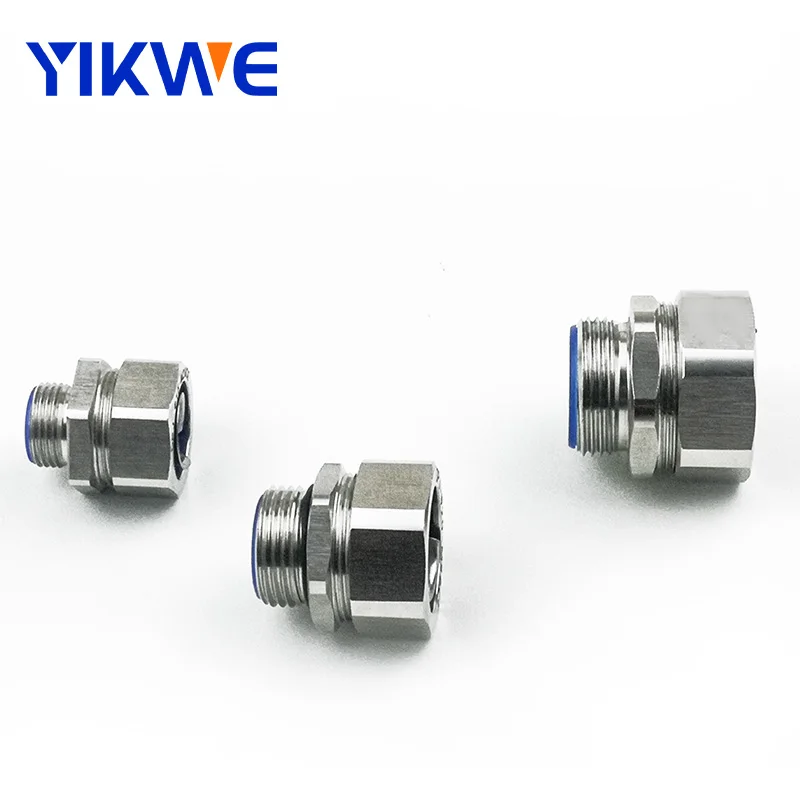 Hose Fittings Stainless Steel Metal 8mm G1/4 DPJ End style joint fitting connector for metal flexible conduit pipe hose