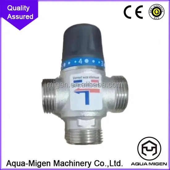 dn20 3 Way Male Threads Solar Water Heater Brass Thermostatic Mixer Valves