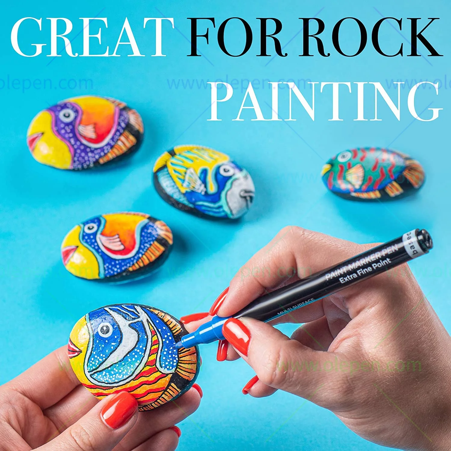 Acrylic Paint Pens for Rock Painting, Stone, Ceramic, Glass, Wood, Canvas, Acrylic Paint Markers Extra-fine Tip