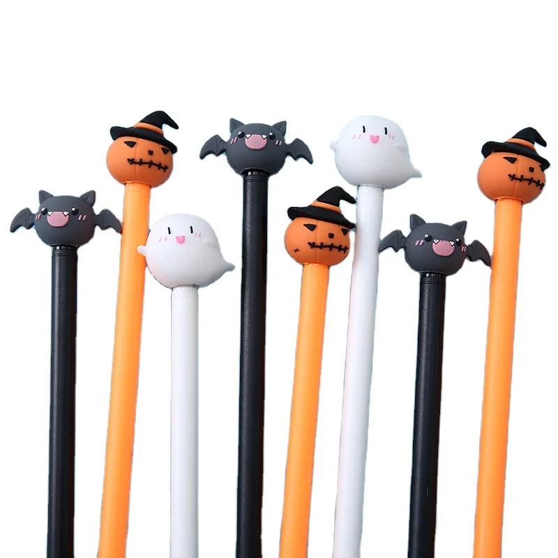 Factory Cheap Holiday Halloween Cartoon Multiple Styles Neutral 0.5MM Black Blue Ink Color Students Gel Pen