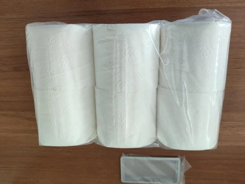 Toilet paper tissue paper jumbo roll toliet paper papel higienico 12 rolls in clear polybag