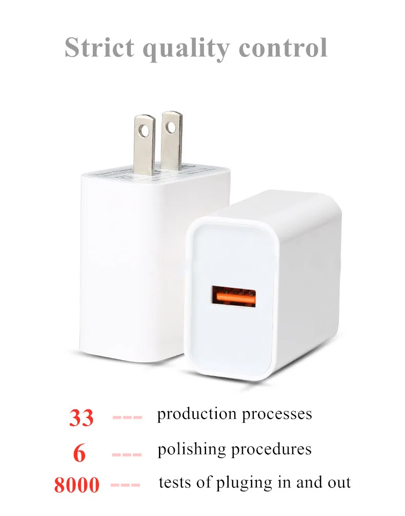 
USA Wholesale high quality Fast Wall Desk Phone Charger AC Adapter 5V 3A USB Port 