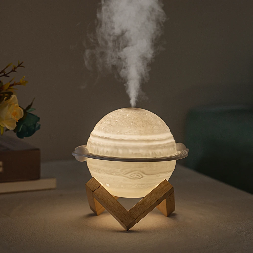 Portable Cool Mist Humidifiers Aroma Oil Diffuser Mini 3D planet Lamp Home Room Air Humidifier planet style Humidifier