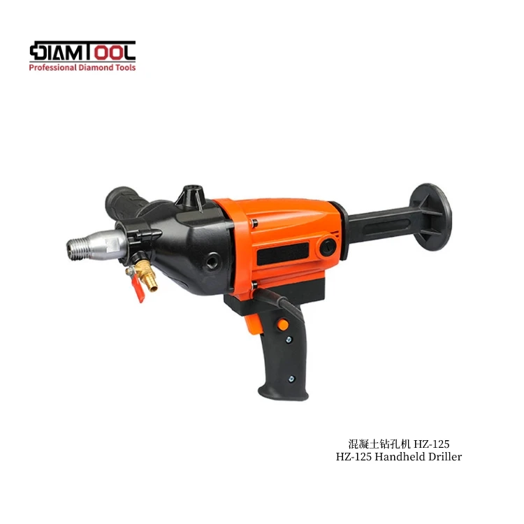 HZ-125 Portable Diamond Core Drill Machine 110/220/240V Electric Cordless Concrete Power Comfortable Handle Impact Shock Tool