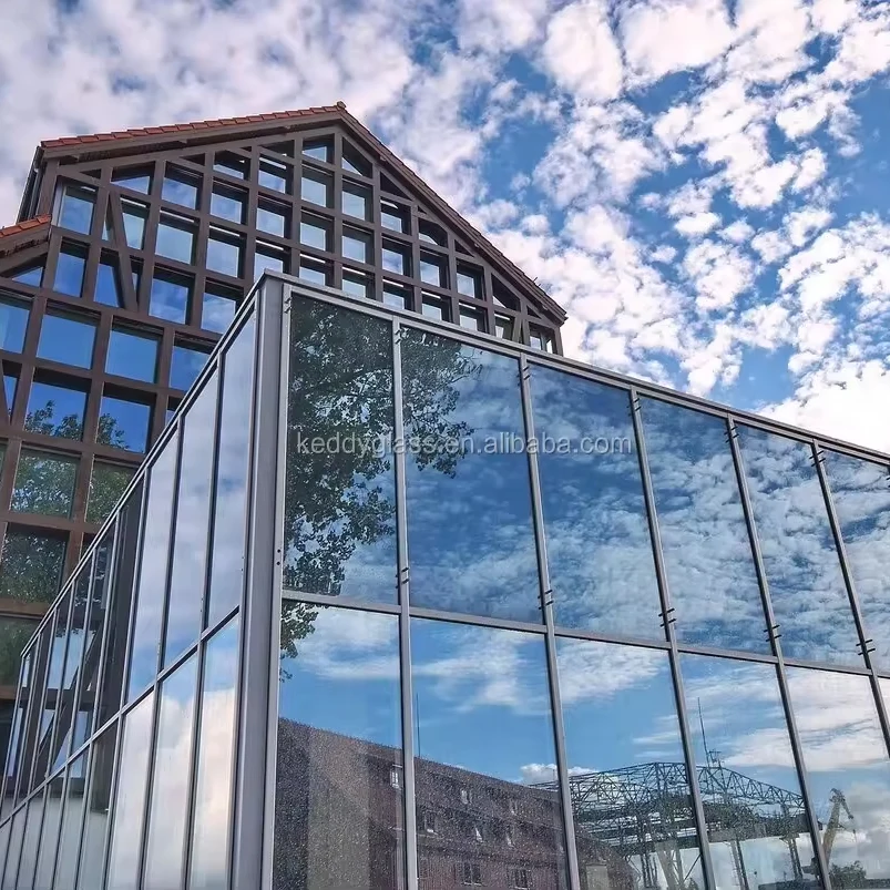 4MM,5MM,6MM,8MM Clear Colored Tinted Reflective Coated Low E Glass	Used Building Curtain Walls Fences