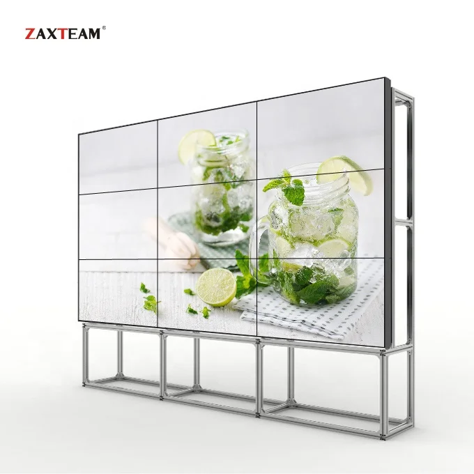 ZAXTEAM Network Full Hd 55 Inch 2x3 3x3 Display Video Wall Controller 4k Panel Video Wall Price Lcd Advertising Screen
