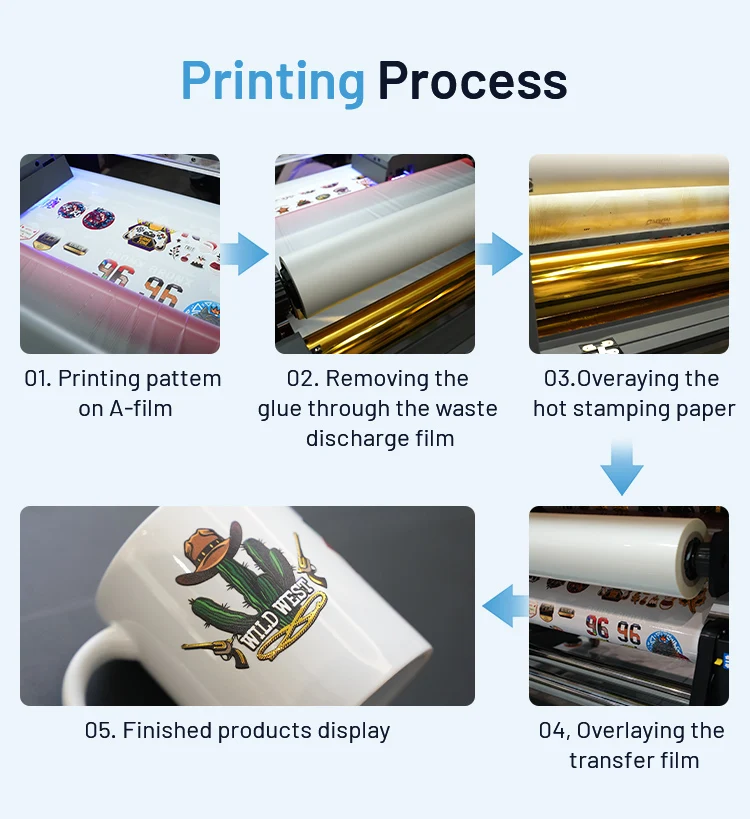 Integrated Gold Uv Dtf Printer Printing Machine Impresora Roll to ab Film Golden Silver