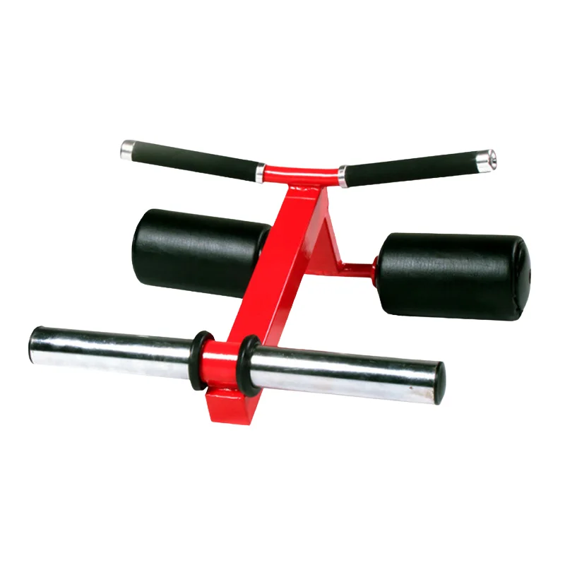 HomeFitness Two-Headed Muscle Training Board Dumbbell Barbell Lift Plate Curved Bench & Rack for Workout Support