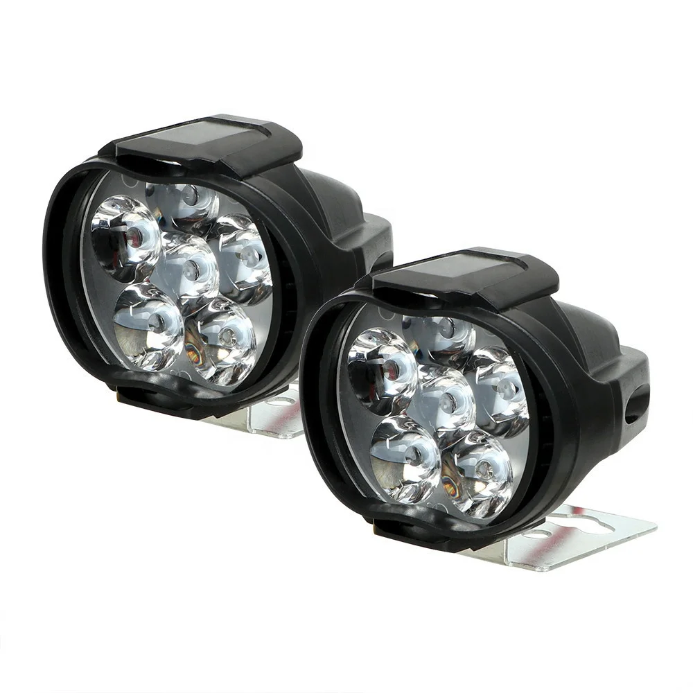 
Wholesale 2Pcs Motorcycles Headlight White Super Bright 6 LED Working Spot Light Motorbike Fog Lamp Led Lights 