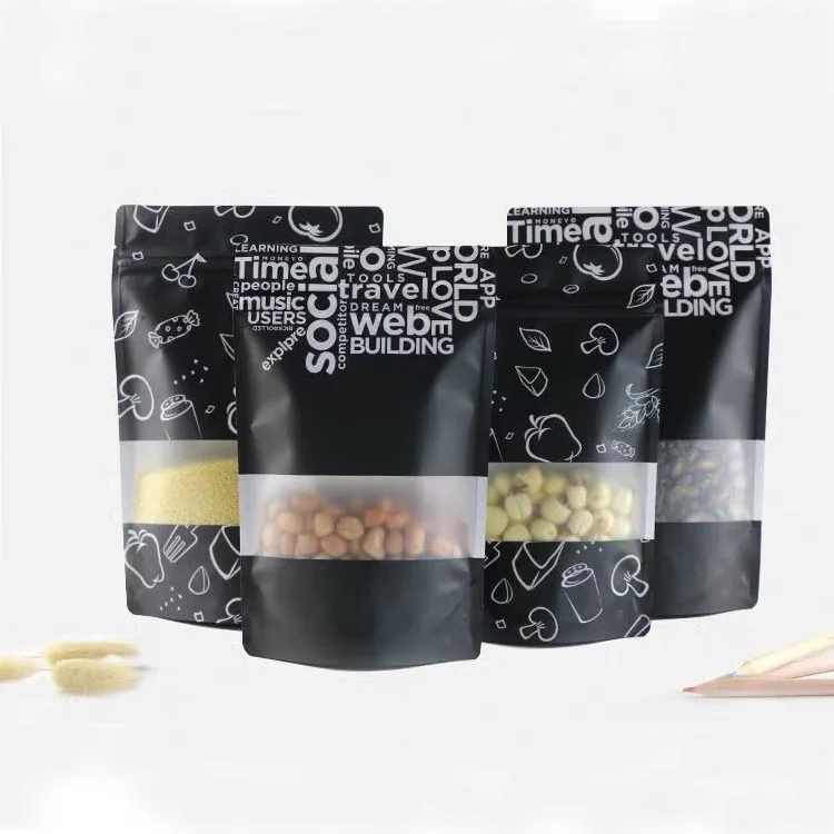 150g Matcha/ Cocoa/Moringa Powder Aluminum Foil Packaging Bags Stand Up Packaging Bag With Zip lock