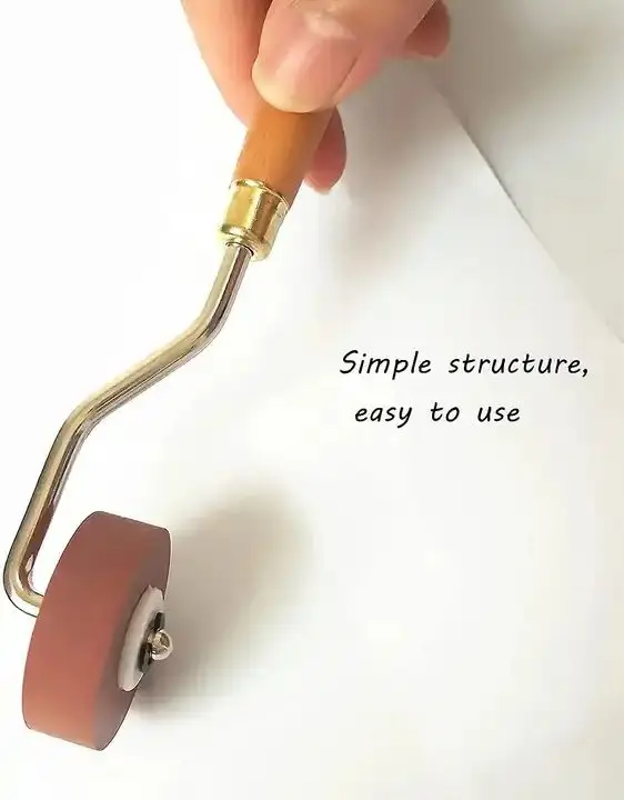 Keep Smiling Polymer Acrylic Clay Rolling Pin Polymer Clay Stamping Tool With Wooden Hand