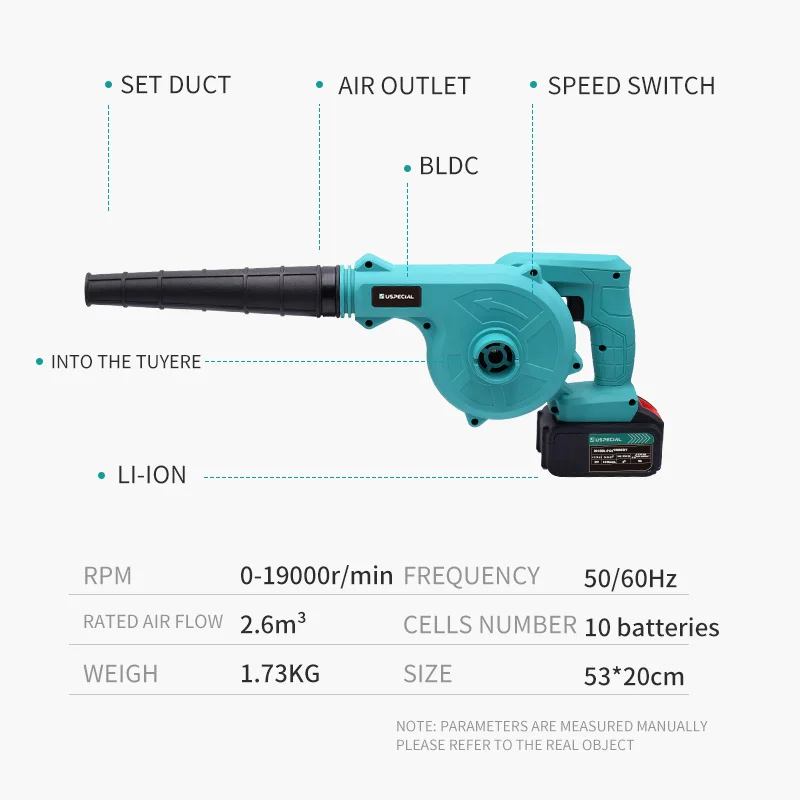 Electric Leaf Blower 21v lithium battery Garden Tool electric blower high pressure