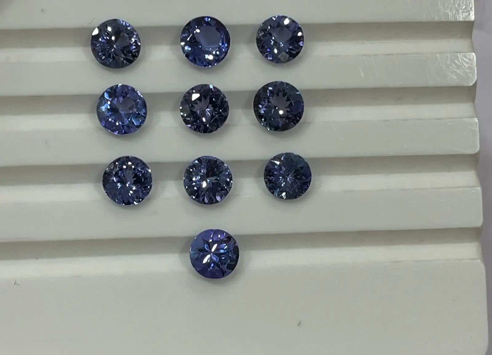 Natural Tanzanite Gemstone Loose Calibrated Brilliant Cut Rounds Tanzanite Gemstone Handmade Bulk Product