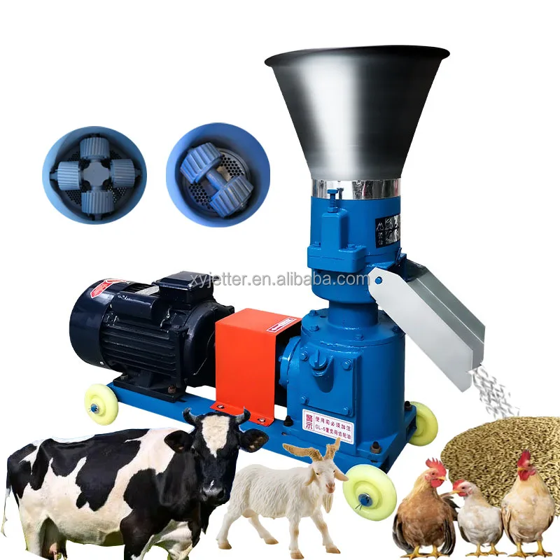 New Chicken Cattle Sheep Fish Feed Pellet Mill Machine Processing Alfafa for Home Use Featuring Core Motor Component