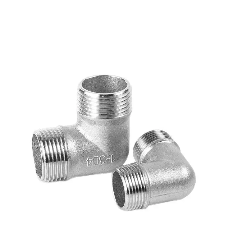 304 stainless steel external wire elbow 90 degree Angle double external thread external teeth water pipe fittings