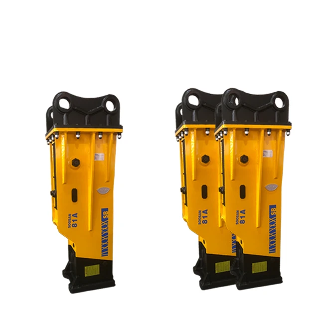 Factory sales of the King of Crushing hydraulic circuit breaker SOOSANSB 81A, chisel 140mm, used for JCB excavators