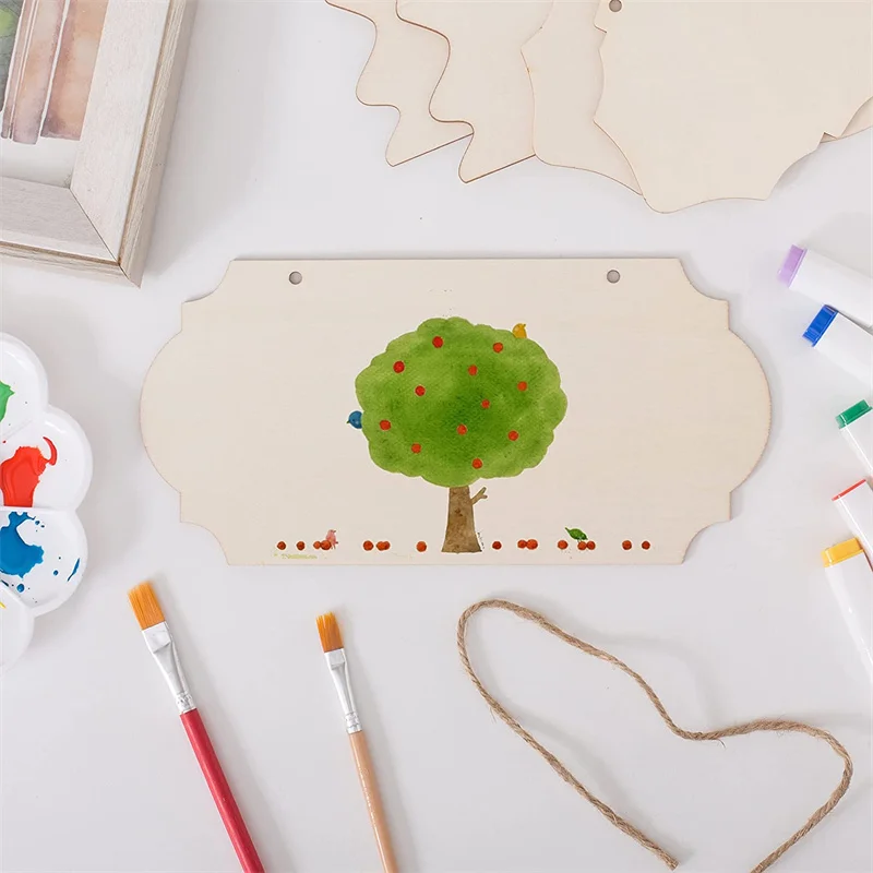 Художественные животные детские игрушки и дизайн деревянные вырезы крафтовый декор с Лунной фазой