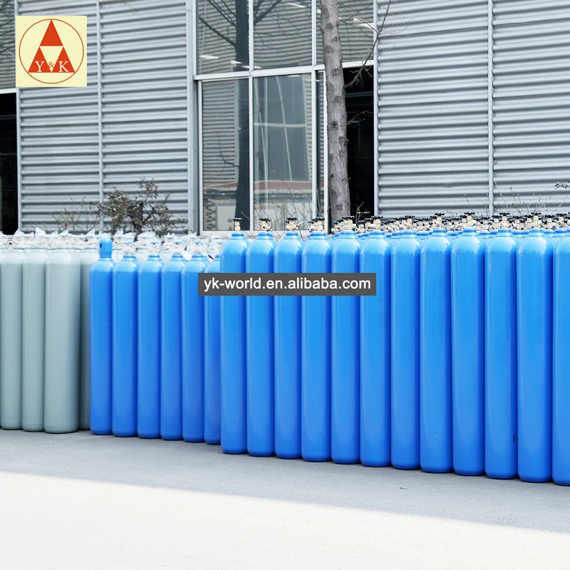 Iso Standards 40l O2 Bottles Medical Oxygen Tank Portable Oxygen Gas Cylinder