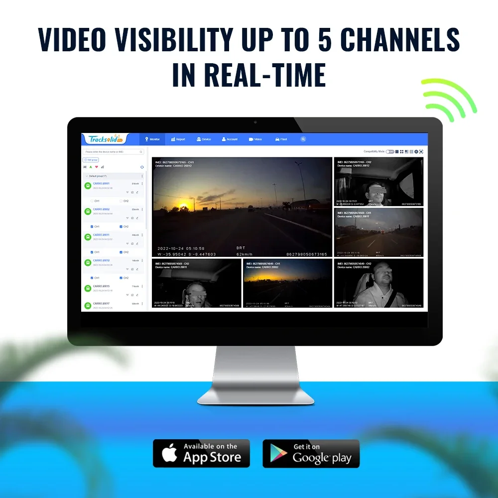 Jimi JC450 4G AI DashCam ADAS 3/4 Channes Live Video GPS Tracking Remote Monitoring Cloud Storage Wifi Car Recorder Free APP Web
