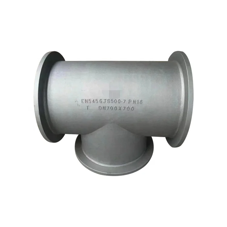 Big Size ISO2531,EN545 Ductile Iron Pipe FIttings Equal Tee All Flanged Tee